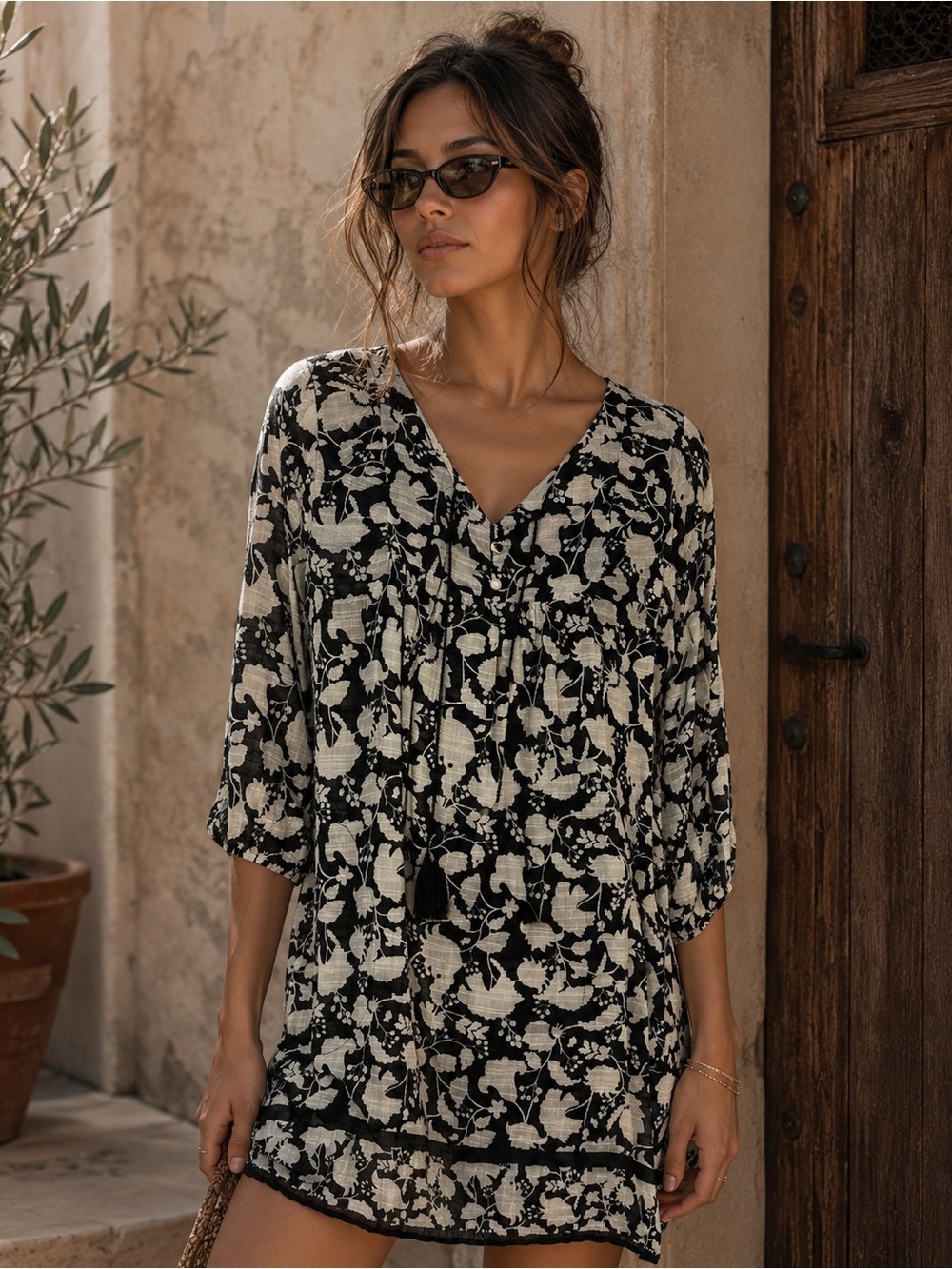 Studio Park 100% Cotton Black & White Dress